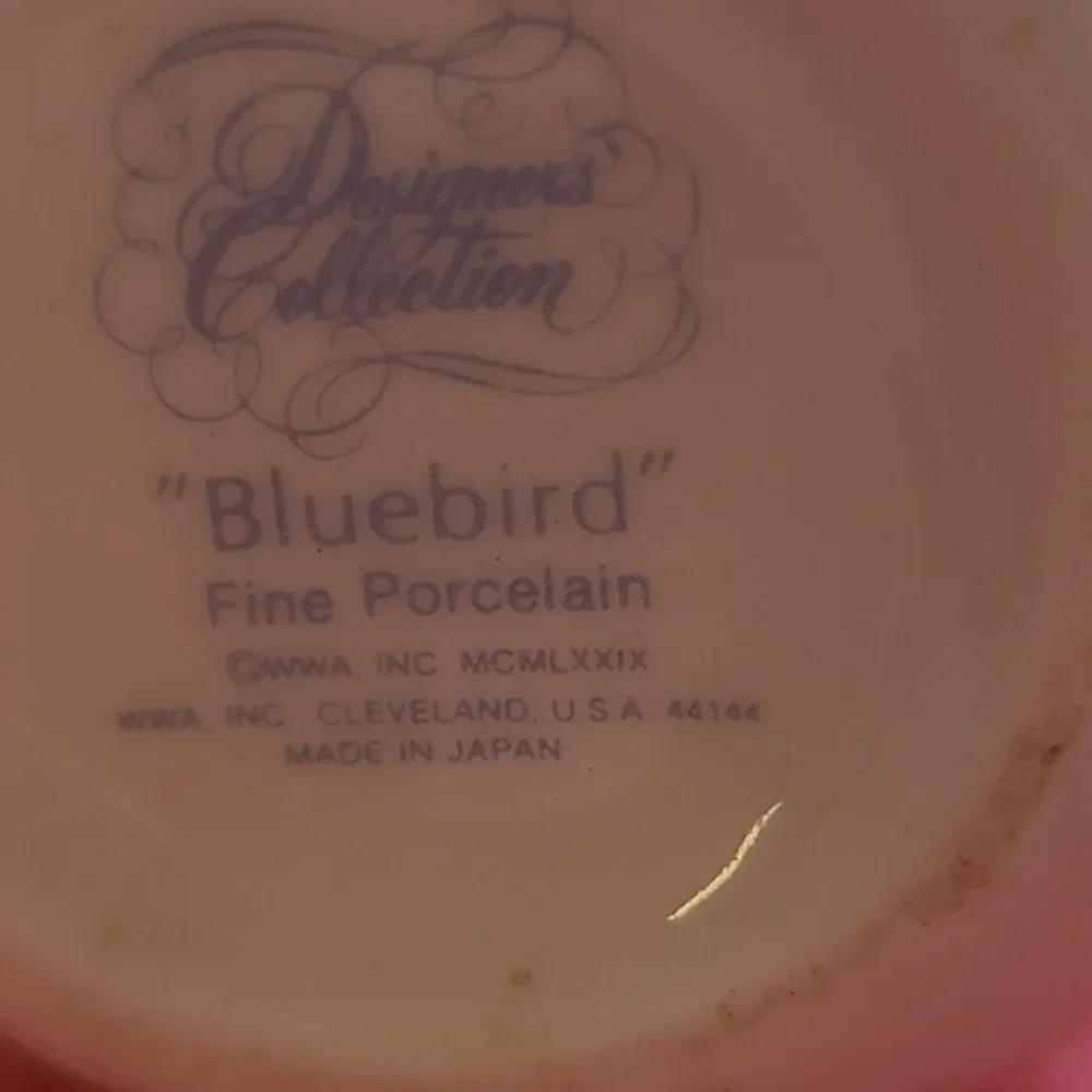 Vintage  Mini Bluebird Vase and Egg